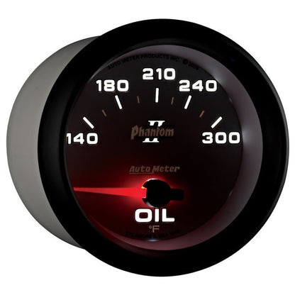 Autometer Phantom II 2 5/8in 140-300 Degree F Short Sweep Electronic Oil Temperature Gauge AutoMeter Gauges