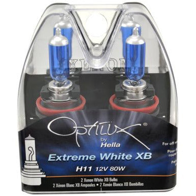 Hella Optilux XB Extreme Type H11 12V 80W Blue Bulbs - Pair Hella Bulbs