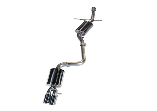 AWE Tuning Audi B8 A4 Touring Edition Exhaust - Single Side Polished Silver Tips