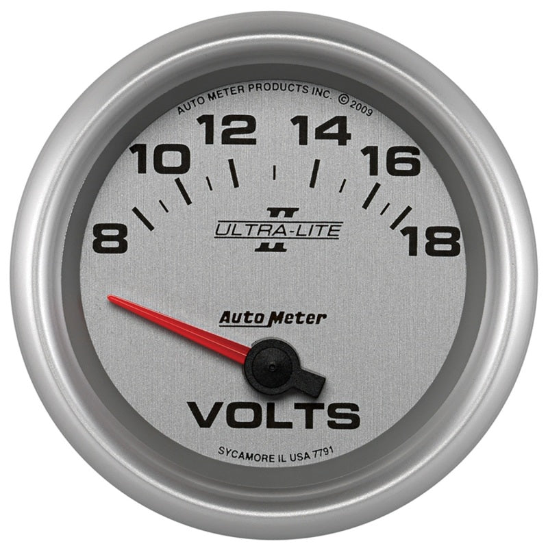 Autometer Ultra-Lite II 2-5/8in 18V Electric Voltmeter Gauge AutoMeter Gauges