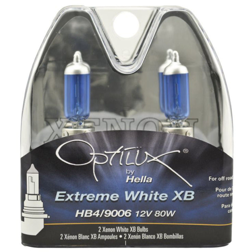 Hella Optilux XB White Halogen Bulbs HB4 12V 80W (2 pack) Hella Bulbs