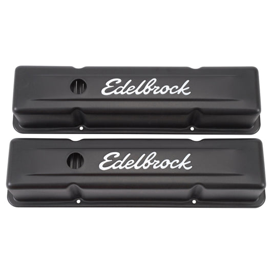 Edelbrock Valve Cover Signature Series Chevrolet 1959-1986 262-400 CI V8 Tall Black