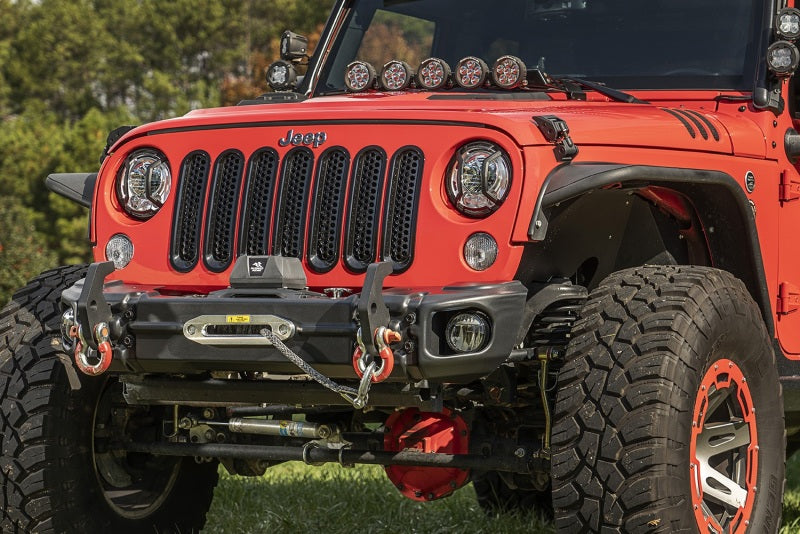 Rugged Ridge 07-18 Jeep Wrangler JK Arcus Front Bumper Set w/Tray & Hooks Rugged Ridge Bumpers - Steel