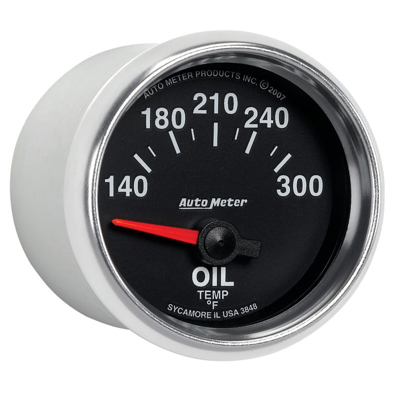 Autometer GS 52mm 140-300 Deg F Short Sweep Electronic Oil Temperature Gauge AutoMeter Gauges