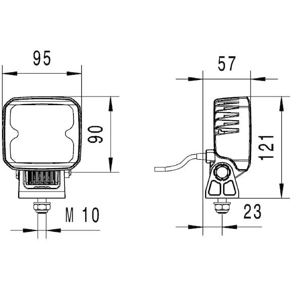 Hella Work Lamp Wa 0Gr Md1224 LtDt Rl15 1Ga Hella Work Lights