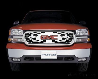 Putco 00-06 GMC Yukon / Yukon XL w/ Logo CutOut Flaming Inferno Stainless Steel Grille