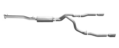 Gibson 14-18 Chevrolet Silverado 1500 LT 5.3L 3in/2.25in Cat-Back Dual Split Exhaust - Stainless