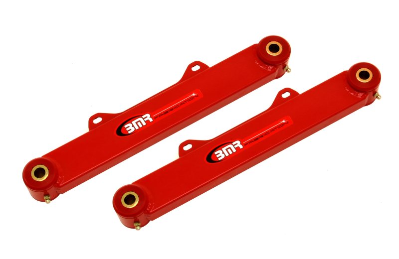 BMR 10-15 5th Gen Camaro Rear Non-Adj. Toe Rods (Polyurethane) - Red