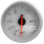 Autometer Airdrive 2-1/6in Boost/Vac Gauge 30in HG/30 PSI - Silver AutoMeter Gauges
