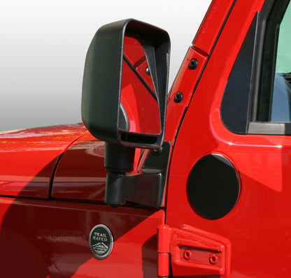 Rugged Ridge 07-18 Jeep Wrangler JK Black Mirror Filler Plates Rugged Ridge Doors