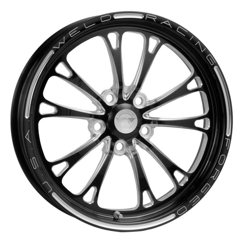 Weld V-Series 1-Piece 17x4.5 / 5x4.5 BP / 2.25in. BS Black Wheel - Non-Beadlock Weld Wheels - Forged