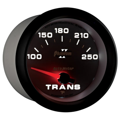 AutoMeter Gauge Transmission Temp 2-5/8in. 100-250 Deg. F Electric Phantom II AutoMeter Gauges