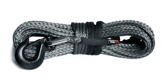 Rugged Ridge Synthetic Winch Line Dark Gray 7/16in x 90 Ft Rugged Ridge Winch Kit