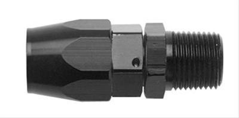 Fragola -12AN Straight Hose End x 1/2 NPT - Black