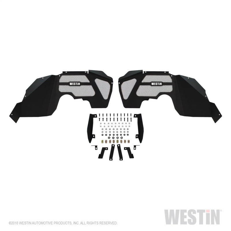 Westin 07-18 Jeep Wrangler JK Inner Fenders - Front - Textured Black