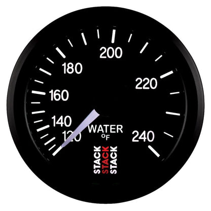 Autometer Stack 52mm 120-240 Deg F 1/2in Npt (M) Mechanical Water Temp Gauge - Black AutoMeter Gauges