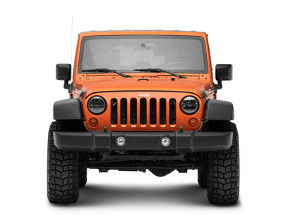 Raxiom 97-18 Jeep Wrangler TJ/JK Axial Series LED Headlights- Black Housing (Clear Lens)