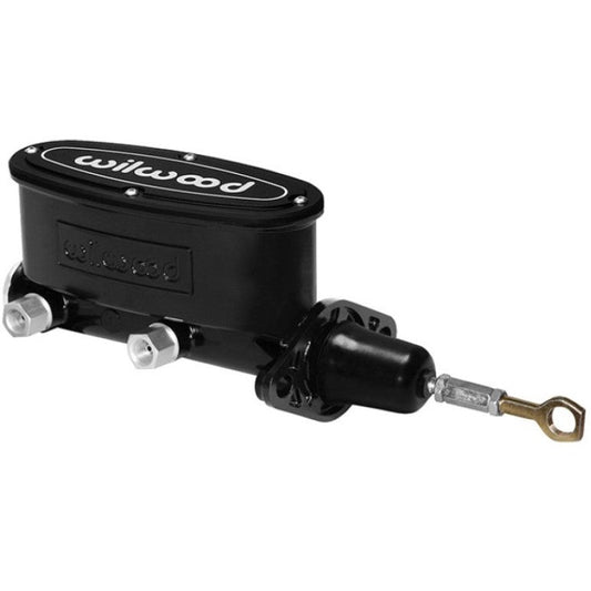 Wilwood High Volume Tandem M/C - 15/16in Bore Black-W/Pushrod - Early Mustang Wilwood Brake Master Cylinder