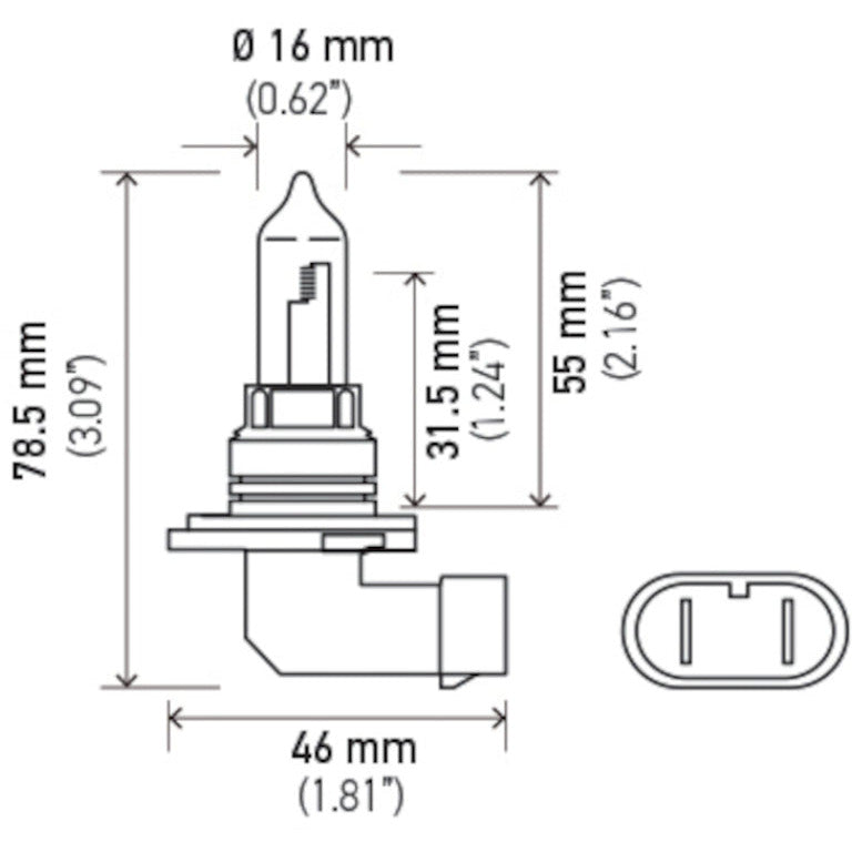 Hella Bulb 9005/HB3 12V 65W P20d T4 LONGLIFE Hella Bulbs