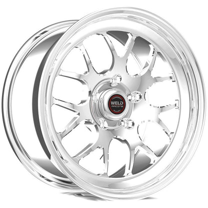 Weld S77 17x10 / 5x4.5in BP / 7.8in. BS / 58mm O/S Polished Center Wheel - Single Beadlock Weld Wheels - Forged