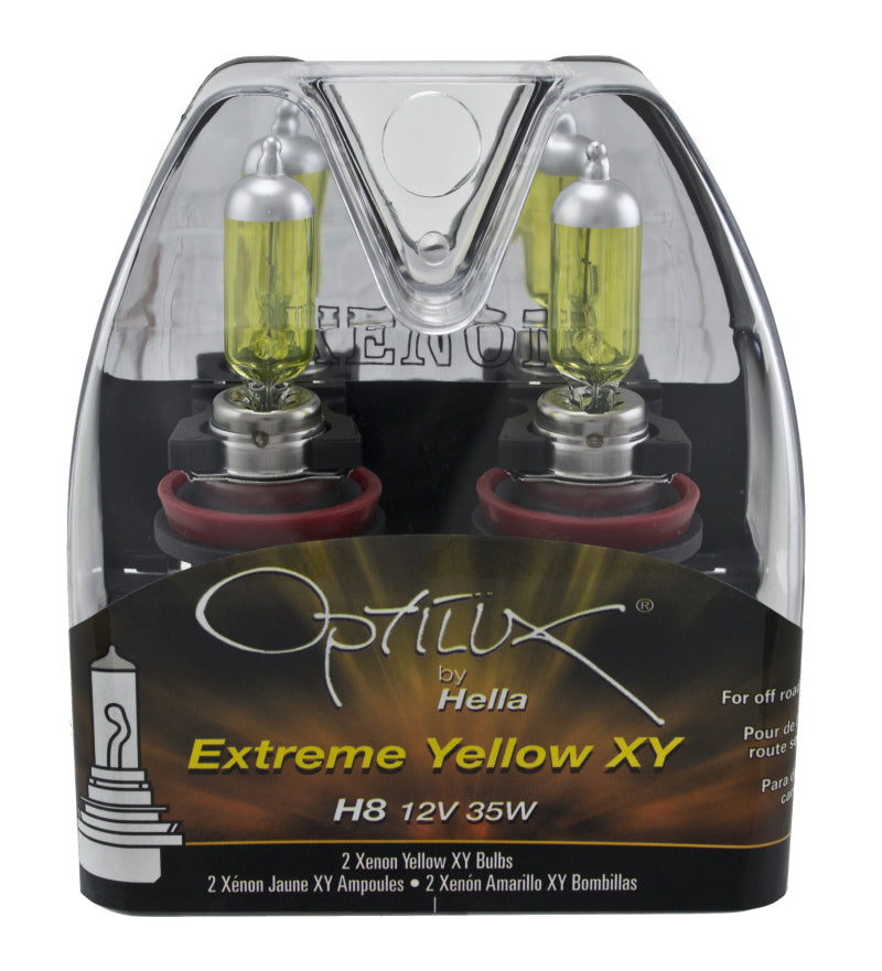 Hella Optilux XY Series H8 Xenon Halogen Bulb 12V 35W Fog Bulbs - Pair