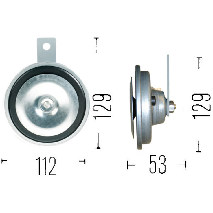 Hella Horn Disc 24V 335Hz Ltone (B36) Hella Light Accessories and Wiring