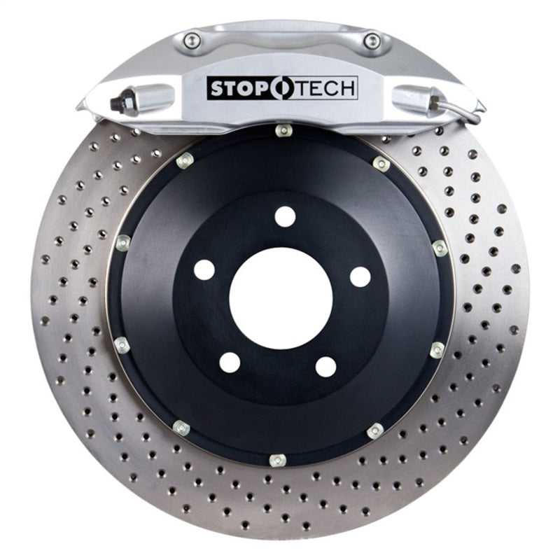 StopTech 04-08 Cadillac XLR / 05-09 Corvette Front BBK ST40 355x32 Drilled Rotors Silver Caliper Stoptech Big Brake Kits