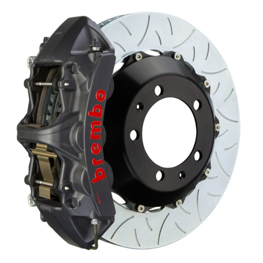 Brembo 15-19 Corvette Z06 Excl CC Brakes Fr GTS BBK 6Pis Cast 380x34 2pc Rtr Slot Type3-Black HA