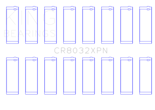 King Chrysler 345/ 370 16V (Size 0.05) pMaxBlack Coated Connecting Rod Bearing Set