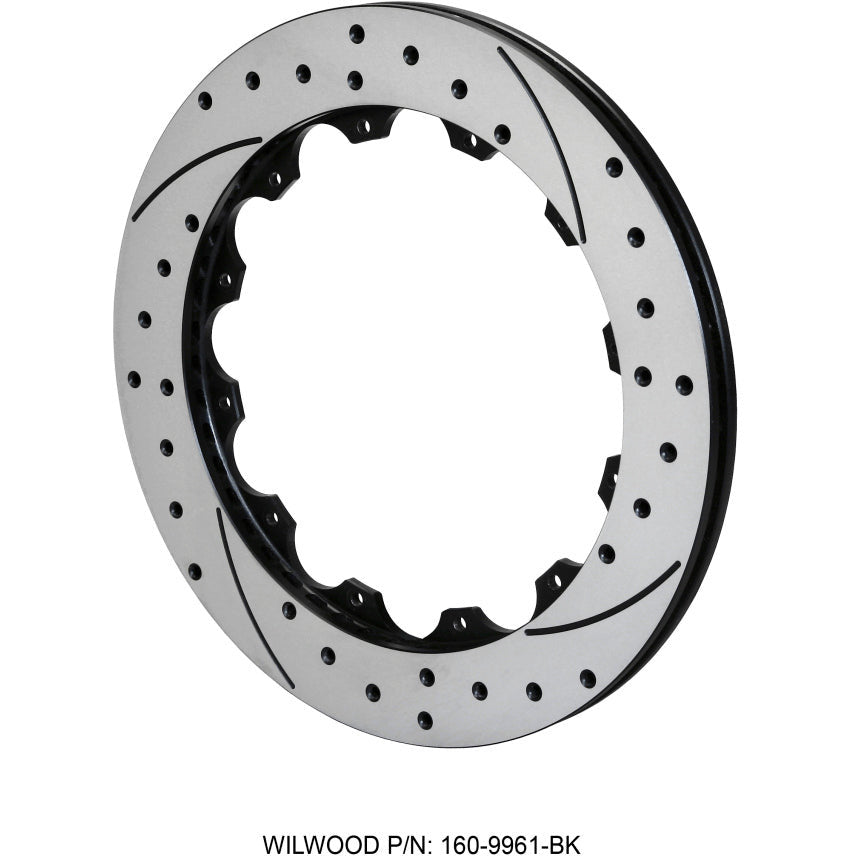 Wilwood Rotor-SRP48 Iron-RH-BLK-Drill 12.88 x .810 - 12 on 8.75in Wilwood Brake Rotors - 2 Piece