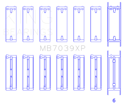 King BMW M20/M50 2.0L/2.5L/2.7L (Size 0.25) Performance Main Bearing Set