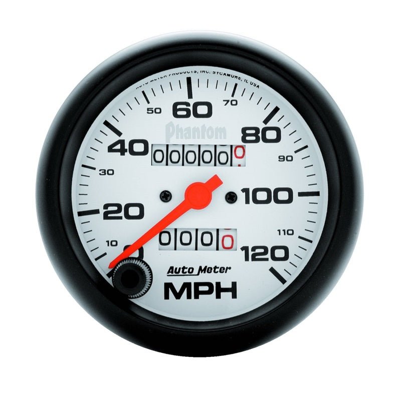 Autometer Phantom 3-3/8in 120MPH Speedometer Gauge - Mechanical Full Sweep AutoMeter Gauges