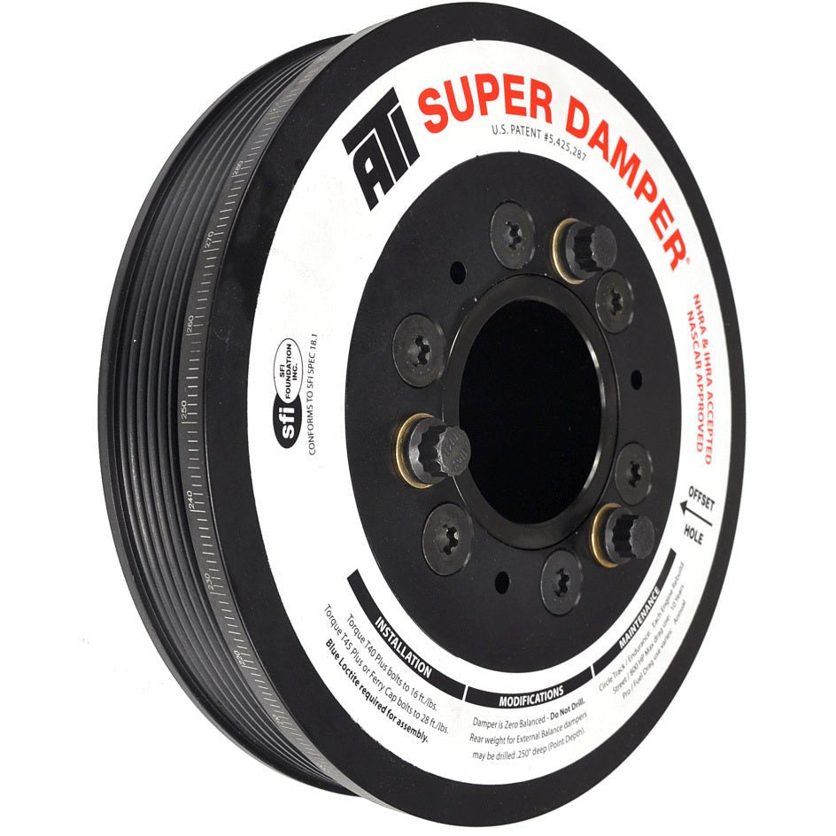 ATI Damper - 7.48in - Alum LW - 6 Grv - LS1/LS2 - F & V Body - No A/C - 3 Ring ATI Crankshaft Dampers