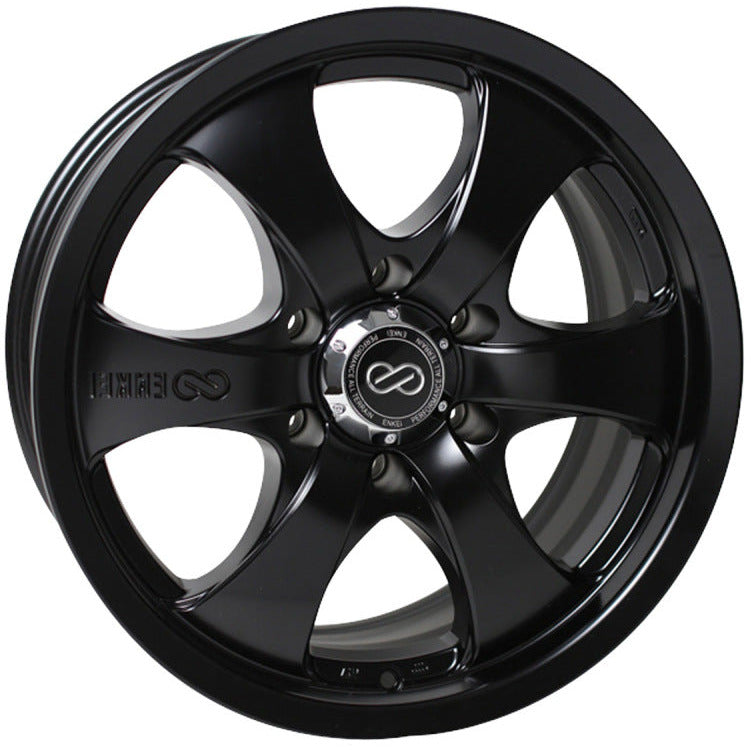 Enkei M6 Universal Truck & SUV 17x8 35mm Offset 6x139.7 Bolt Pattern 78mm Bore Black Wheel Enkei Wheels - Cast
