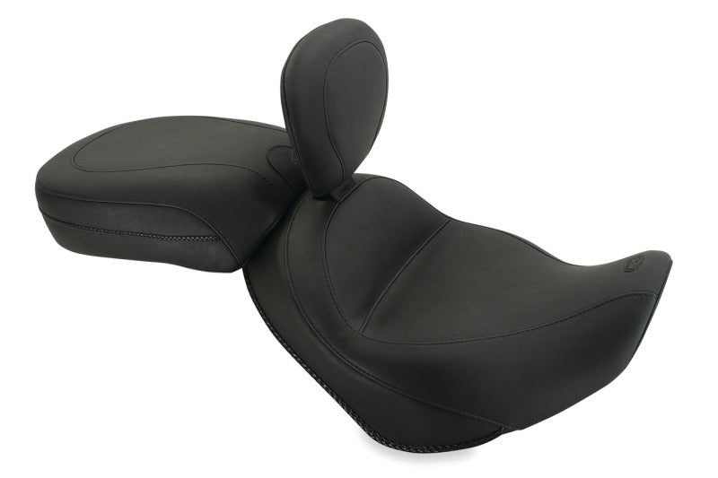 Mustang 02-08 Triumph America,03-08 Speedmaster, Std Touring 2PC Seat w/Driver Backrest - Black