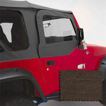 Rugged Ridge Upper Soft Door Kit Khaki Denim 97-06 Jeep Wrangler Rugged Ridge Doors