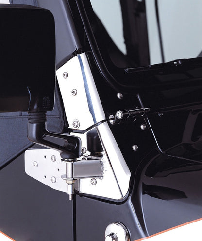 Rugged Ridge 97-02 Jeep Wrangler TJ Stainless Steel Mirror Relocation Brackets Rugged Ridge Exterior Trim