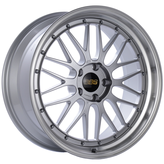 BBS LM 19x8.5 5x120 ET32 Diamond Silver Center Diamond Cut Lip Wheel -82mm PFS/Clip Required