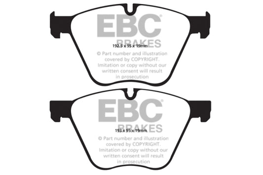 EBC 10+ BMW 760 6.0 Twin Turbo (F01) Greenstuff Front Brake Pads