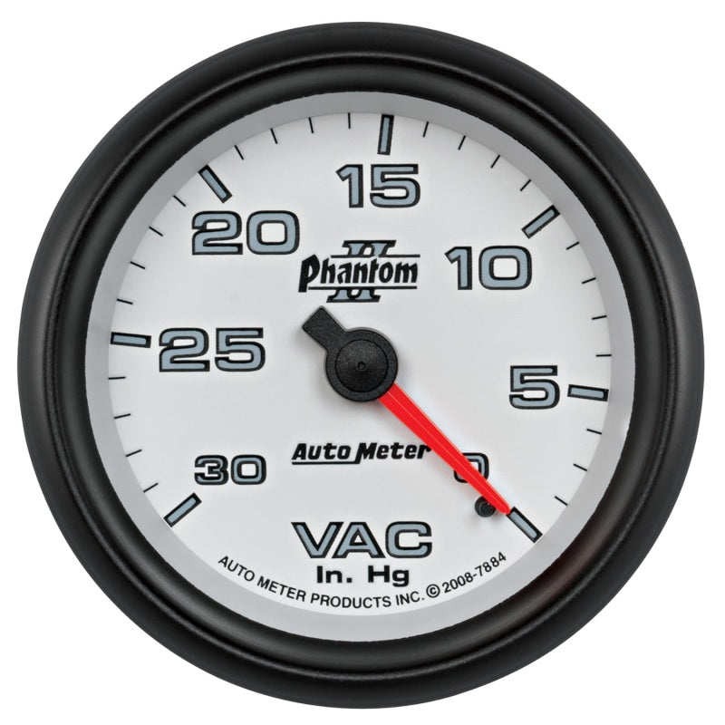 AutoMeter Gauge Vacuum 2-5/8in. 30Inhg Mechanical Phantom II AutoMeter Gauges