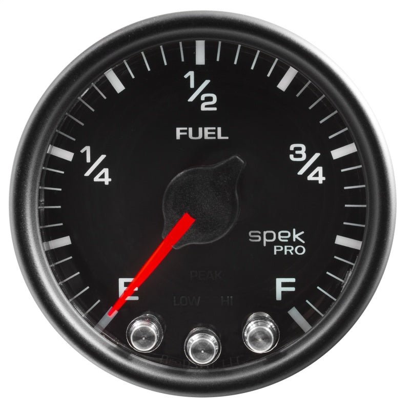 Autometer Spek-Pro Gauge Fuel Level 2 1/16in 0-270 Programmable Blk/Blk AutoMeter Gauges