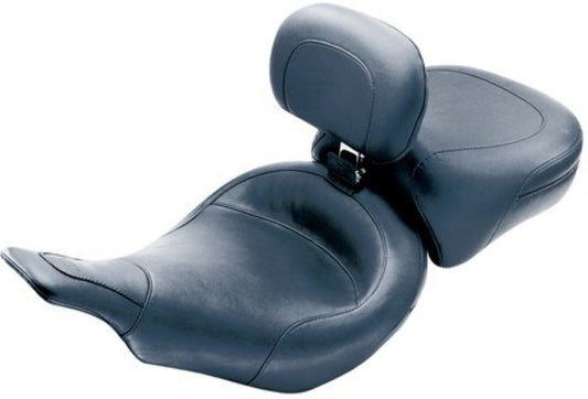 Mustang 97-07 Harley Electra Glide, Rd Glide Standard Touring Solo Seat w/ Driver Backrest - Black