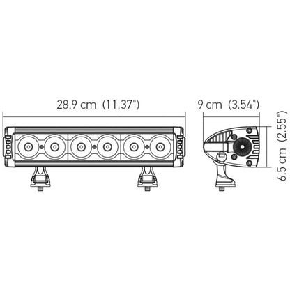 Hella Value Fit Design 11in - 60W LED Light Bar - Combo Beam Hella Light Bars & Cubes