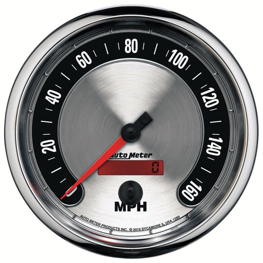 Autometer American Muscle 5in 160 MPH Electric Programmable Speedometer AutoMeter Gauges