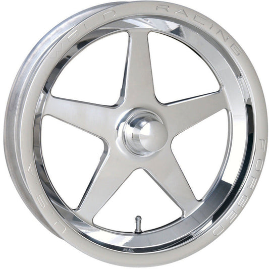 Weld Alumastar 1-Piece 15x3.5 / Anglia Spindle MT / 1.75in. BS Polished Wheel - Non-Beadlock Weld Wheels - Forged