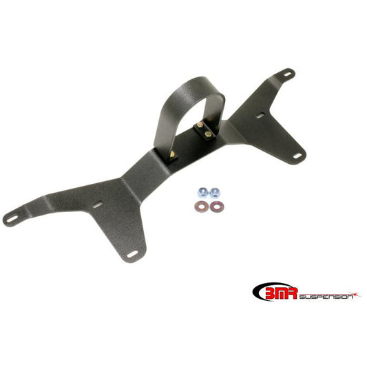 BMR 05-14 S197 Mustang Rear Tunnel Brace w/ Rear Driveshaft Safety Loop - Black Hammertone BMR Suspension Chassis Bracing