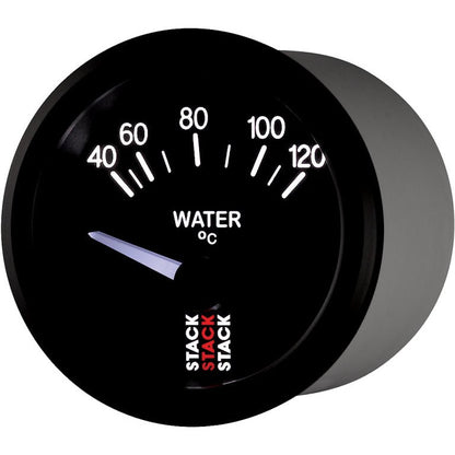 Autometer 52mm Stack Instruments 40-120 Degree C Electric Water Temperature Gauge - Black AutoMeter Gauges