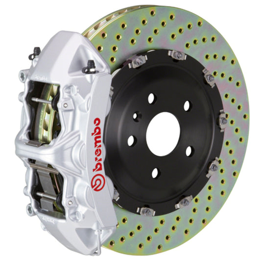Brembo 11-16 528i Front GT BBK 6 Piston Cast 365x34 2pc Rotor Drilled-Silver