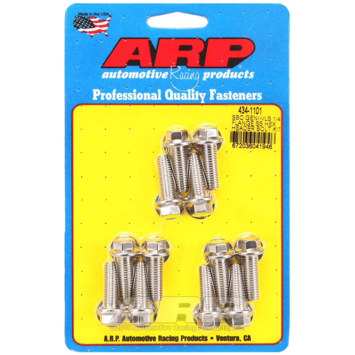 ARP SBC/GENIII LS 1/4 Flange SS Hex Header Bolt Kit ARP Hardware Kits - Other