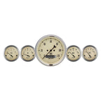 Autometer Antique Beige 5 Piece Kit 3-3/8in & 2-1/16 Elec. Speedometer Gauges AutoMeter Gauges